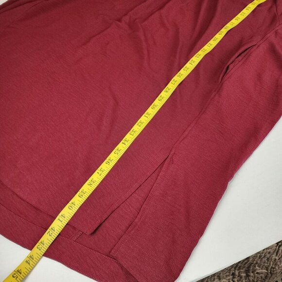 Umgee sz XL women burgundy red relaxed fir tunic dress oversized - Picture 11 of 11